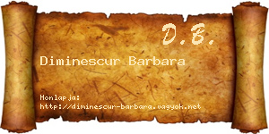 Diminescur Barbara névjegykártya
