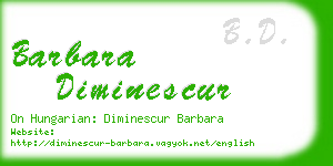 barbara diminescur business card